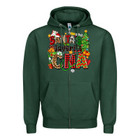 Sports Green santa's favorite cna Zipper Hoodie - Zillion Design Studio