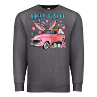 Charcoal Heather Happy Easter truck Premium Sweatshirt - OliviaCreatesArt