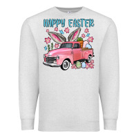 Oatmeal Heather Happy Easter truck Premium Sweatshirt - OliviaCreatesArt