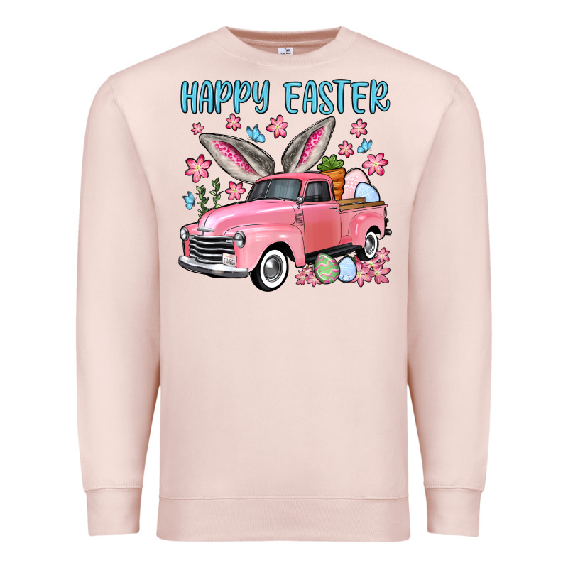 Happy Easter Truck Premium Sweatshirt by OliviaCreatesArt | Teevron
