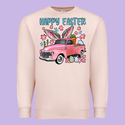 Happy Easter Truck Premium Sweatshirt Designed By Oliviacreatesart