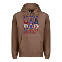 Chestnut Chilling with my gnomies with usa Premium Hoodie - NancyCooperArtShop