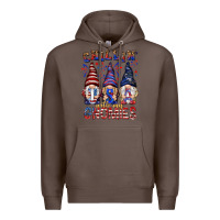 Coffee Chilling with my gnomies with usa Premium Hoodie - NancyCooperArtShop