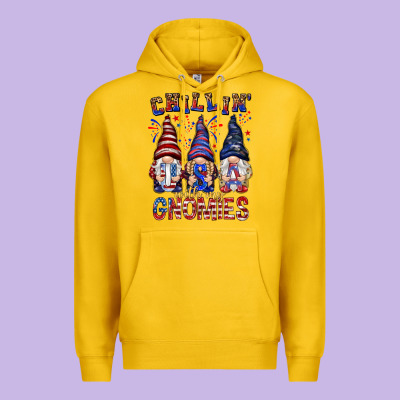 Chilling With My Gnomies With Usa Premium Hoodie Designed By Nancycooperartshop