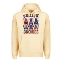 Pina Colada Chilling with my gnomies with usa Premium Hoodie - NancyCooperArtShop