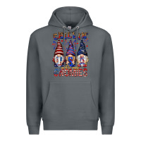 Rock Chilling with my gnomies with usa Premium Hoodie - NancyCooperArtShop