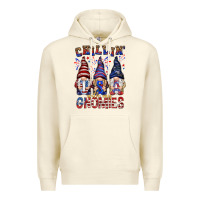 Sandshell Chilling with my gnomies with usa Premium Hoodie - NancyCooperArtShop