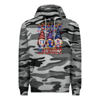 Slate Camo Chilling with my gnomies with usa Premium Hoodie - NancyCooperArtShop