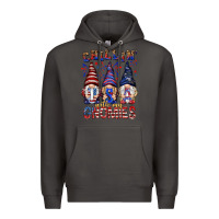 Smoke Chilling with my gnomies with usa Premium Hoodie - NancyCooperArtShop