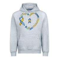 Heather Grey world down syndrome day Urban Hoodie - MaliasSmallBusiness