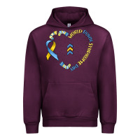 Mauve Wine world down syndrome day Urban Hoodie - MaliasSmallBusiness