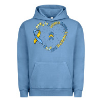 Pigment Pebble Blue world down syndrome day Urban Hoodie - MaliasSmallBusiness