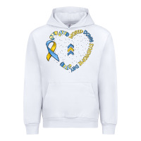 White world down syndrome day Urban Hoodie - MaliasSmallBusiness