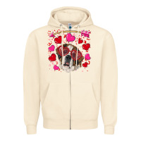 Sandshell valentine's day  saint bernard dog Zipper Hoodie - RanaPortraitStore