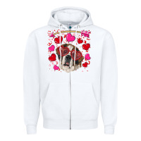 Valentine's Day  Saint Bernard Dog Zipper Hoodie | Teevron