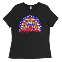 Black america rainbow Ladies Tee - BarkalooDesign