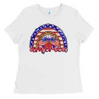 White america rainbow Ladies Tee - BarkalooDesign