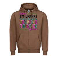 Chestnut sorry im cranky im going through my terrible thirties right now Zipper Hoodie - texasbilliewilder
