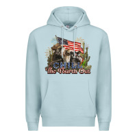 Blue Mist chill the fourth out cows 4th july america Premium Hoodie - NancyCooperArtShop