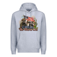 Heather Grey chill the fourth out cows 4th july america Premium Hoodie - NancyCooperArtShop