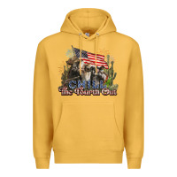 Mustard chill the fourth out cows 4th july america Premium Hoodie - NancyCooperArtShop