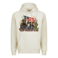 Oatmeal Heather chill the fourth out cows 4th july america Premium Hoodie - NancyCooperArtShop