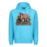 Ocean Blue chill the fourth out cows 4th july america Premium Hoodie - NancyCooperArtShop