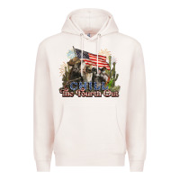 Pale Pink chill the fourth out cows 4th july america Premium Hoodie - NancyCooperArtShop