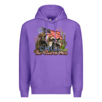 Purple chill the fourth out cows 4th july america Premium Hoodie - NancyCooperArtShop