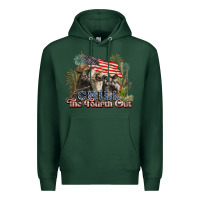 Sports Green chill the fourth out cows 4th july america Premium Hoodie - NancyCooperArtShop