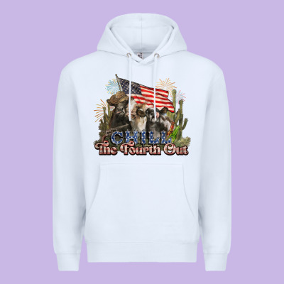 Chill The Fourth Out Cows 4th July America Premium Hoodie Designed By Nancycooperartshop