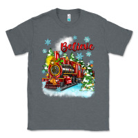 Charcoal Heather christmas polar express believe Classic Tee - Zillion Design Studio
