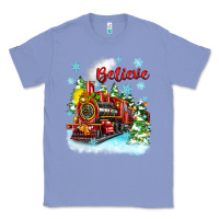Colony Blue christmas polar express believe Classic Tee - Zillion Design Studio