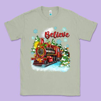 Christmas Polar Express Believe Classic Tee Designed By Zillion Design Studio