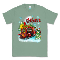 Sage christmas polar express believe Classic Tee - Zillion Design Studio