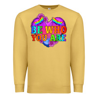 Antique Gold be who you are Premium Sweatshirt - HRA Design Shop