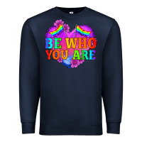 Navy be who you are Premium Sweatshirt - HRA Design Shop