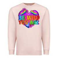 Pale Pink be who you are Premium Sweatshirt - HRA Design Shop