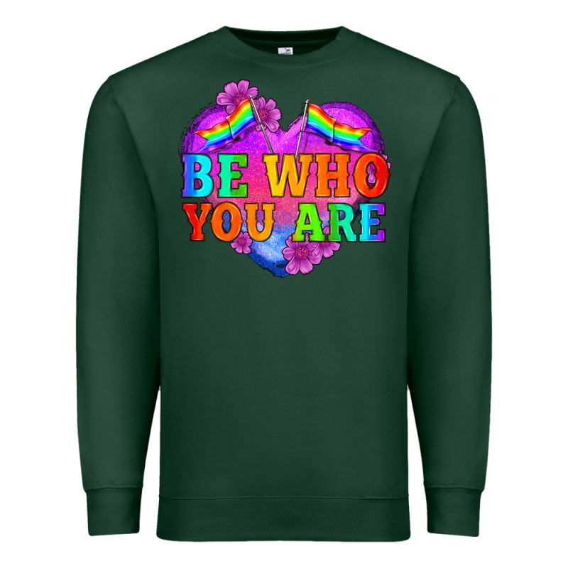 Be Who You Are Premium Sweatshirt by HRA Design Shop | Teevron