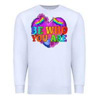 White be who you are Premium Sweatshirt - HRA Design Shop