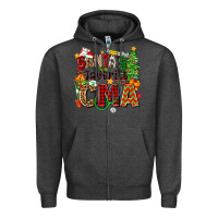 Charcoal Heather santa's favorite cma Zipper Hoodie - Zillion Design Studio