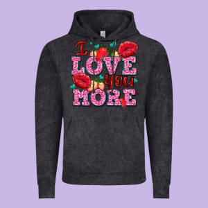 I Love You More With Lips And Strawberry Vintage Hoodie Designed By Adodesignshop