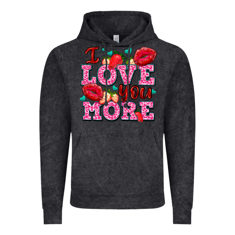 I Love You More With Lips And Strawberry Vintage Hoodie by AdoDesignShop | Teevron