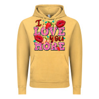 Vintage Mustard i love you more with lips and strawberry Vintage Hoodie - AdoDesignShop