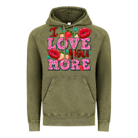 Vintage Olive i love you more with lips and strawberry Vintage Hoodie - AdoDesignShop