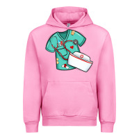 Fuchsia Pink custom name nurse scrubs   font easter risen Urban Hoodie - MaliasSmallBusiness