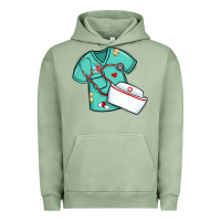 Pigment Oil Green custom name nurse scrubs   font easter risen Urban Hoodie - MaliasSmallBusiness