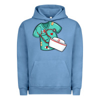 Pigment Pebble Blue custom name nurse scrubs   font easter risen Urban Hoodie - MaliasSmallBusiness