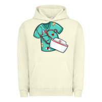 Pigment Pistachio custom name nurse scrubs   font easter risen Urban Hoodie - MaliasSmallBusiness
