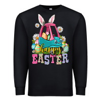 Black Happy Easter toddler car Premium Sweatshirt - OliviaCreatesArt